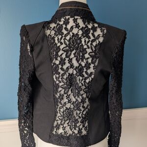 Chocolate Black Lace Women's Blazer
